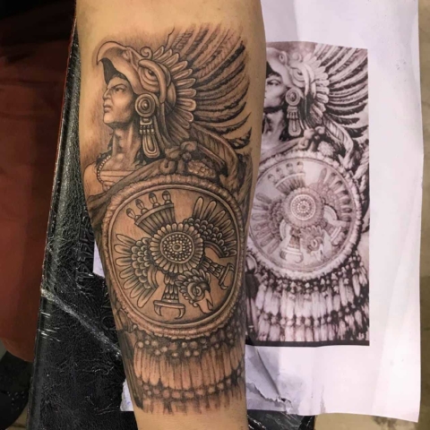 Tatuaje de Cuahtemoc