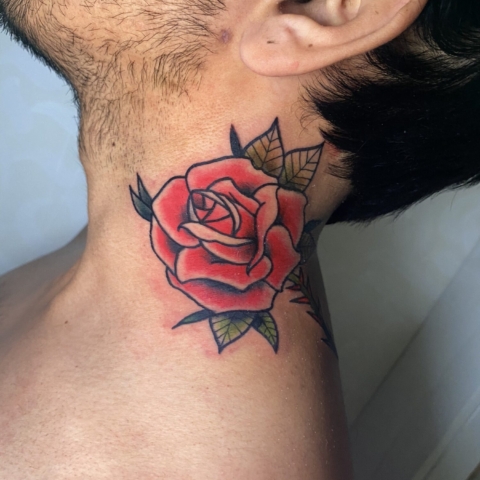 Tatuaje tradicional de la rosa Sailor Jerry